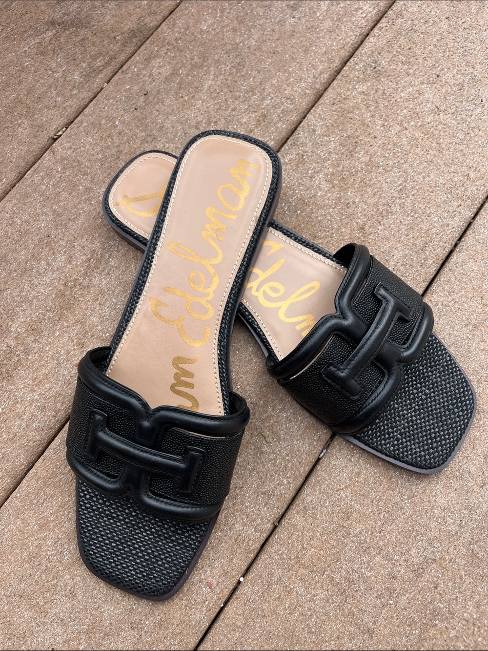 Sam Edelman Black Slide Mules